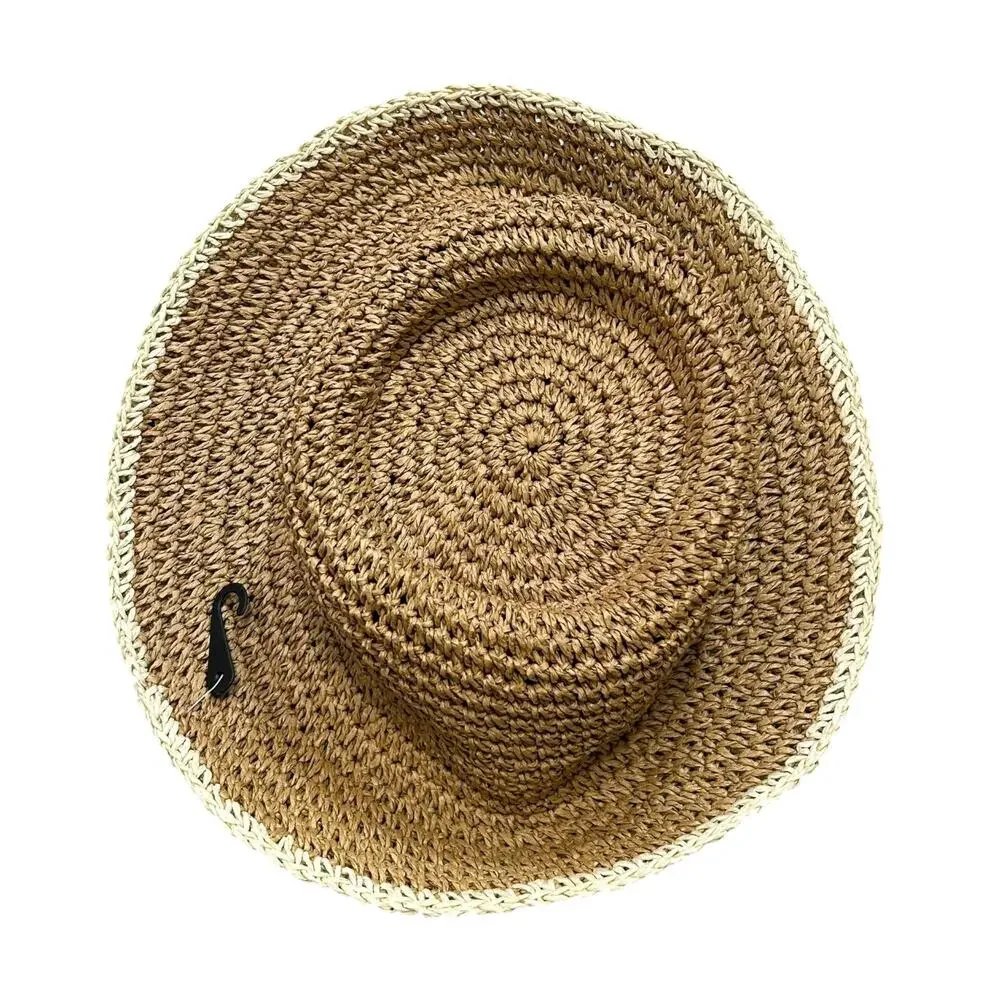 Rachel Zoe Paper Sun Hat NWT Women's One Size Tan Beachy Resort Coastal Boho
